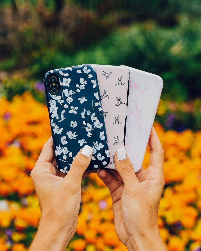 Floral Forest | Navy Cherry Blossom Floral Case