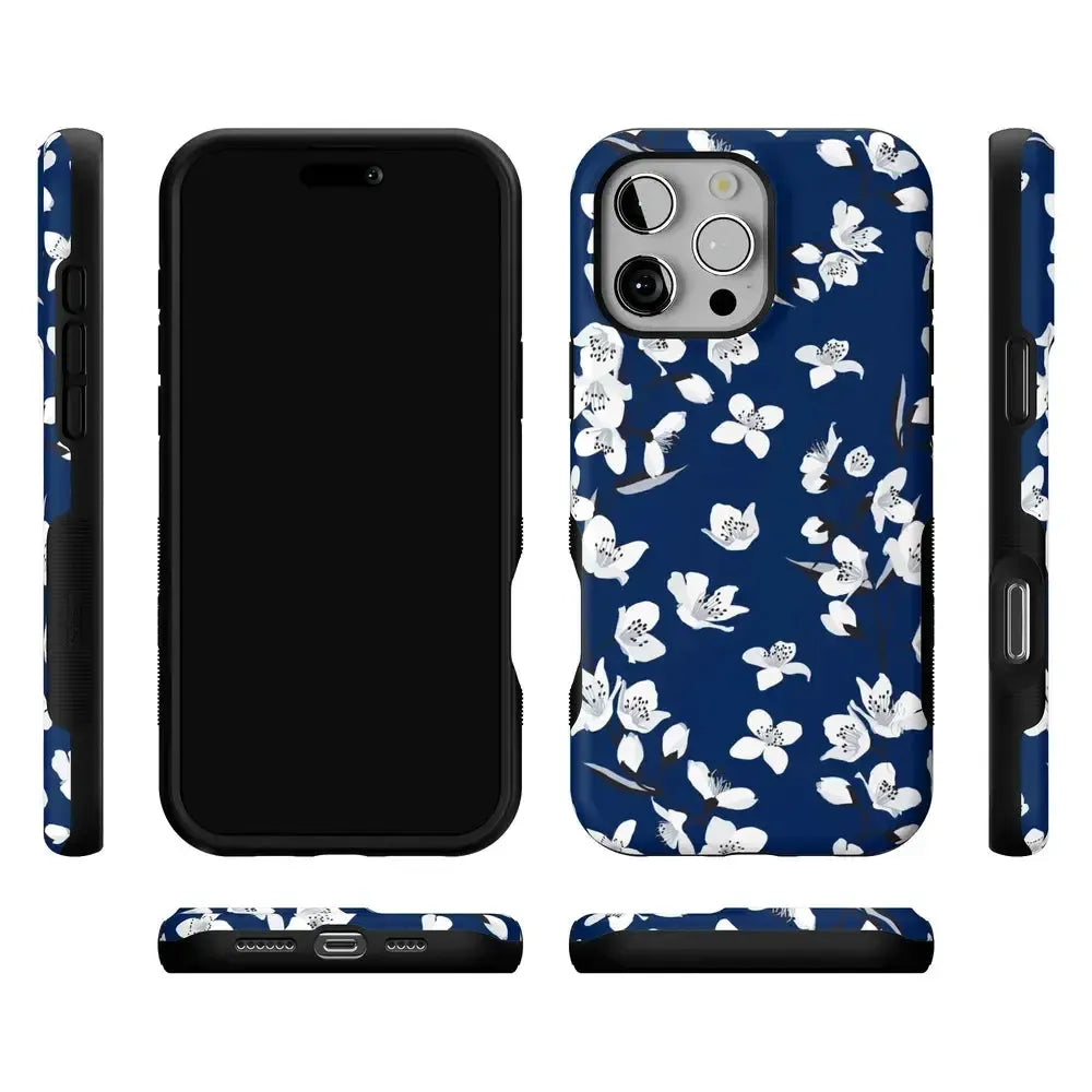 Floral Forest | Navy Cherry Blossom Floral Case