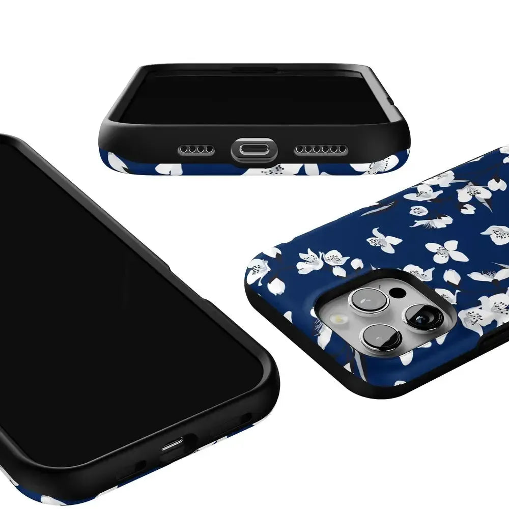 Floral Forest | Navy Cherry Blossom Floral Case