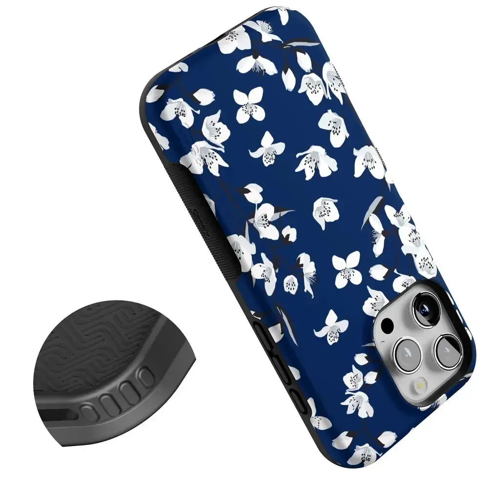 Floral Forest | Navy Cherry Blossom Floral Case