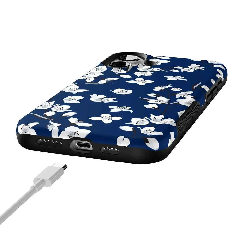 Floral Forest | Navy Cherry Blossom Floral Case
