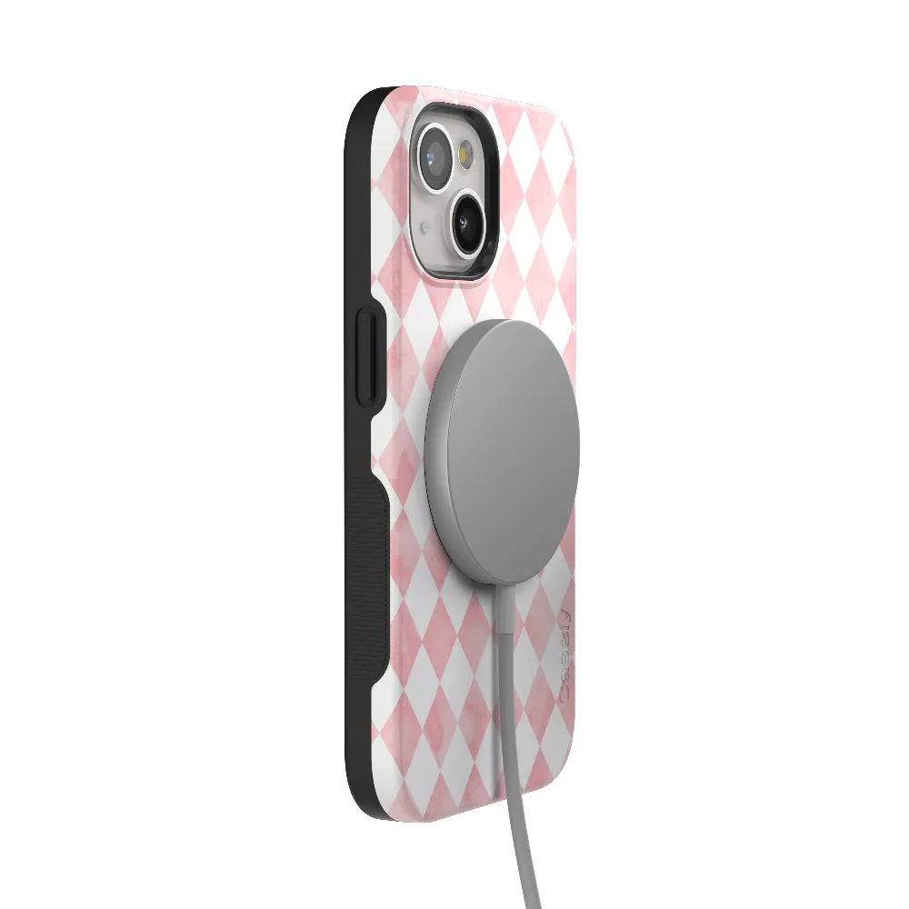Queen of Diamonds | Pink Watercolor Case