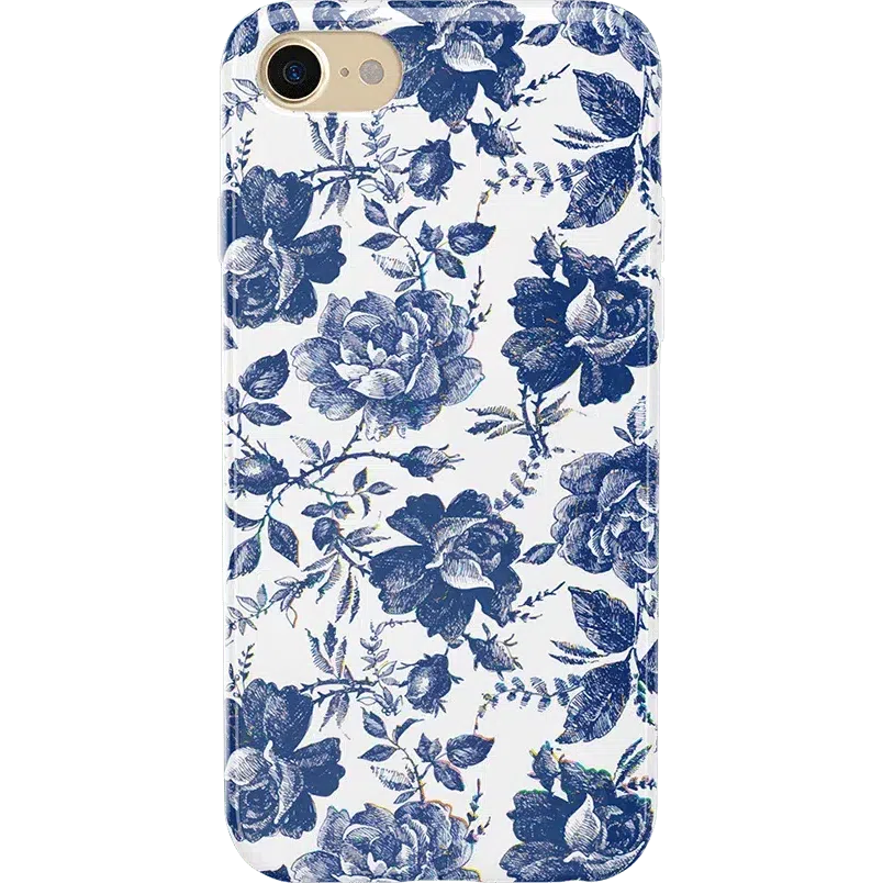 Rose to Fame | Blue & White Rose Floral Case