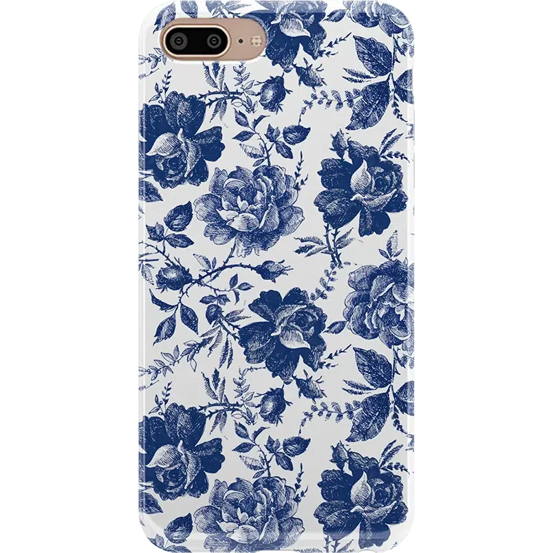 Rose to Fame | Blue & White Rose Floral Case