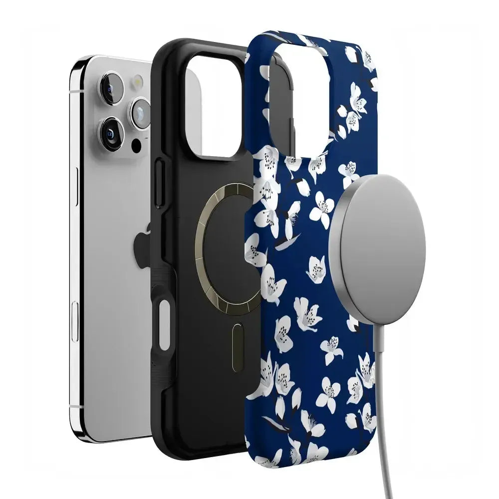 Floral Forest | Navy Cherry Blossom Floral Case