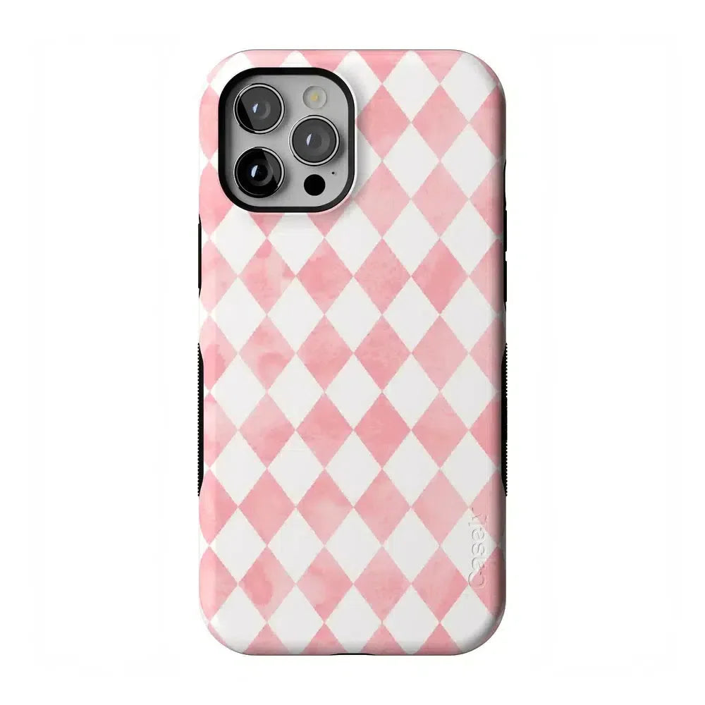 Queen of Diamonds | Pink Watercolor Case