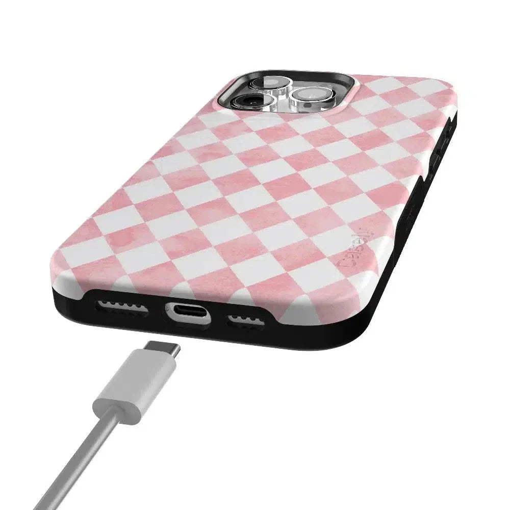 Queen of Diamonds | Pink Watercolor Case