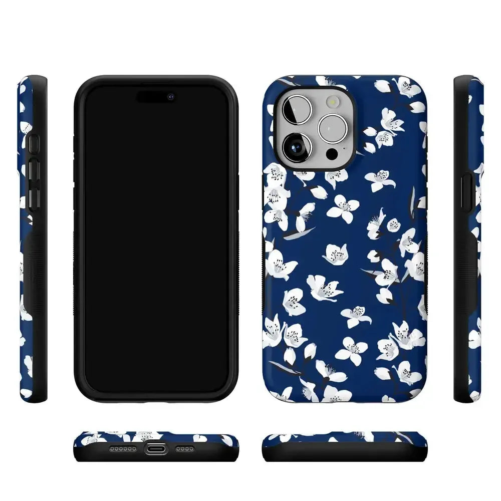 Floral Forest | Navy Cherry Blossom Floral Case