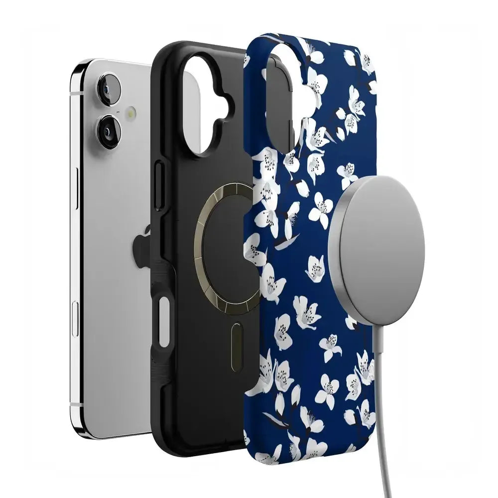 Floral Forest | Navy Cherry Blossom Floral Case